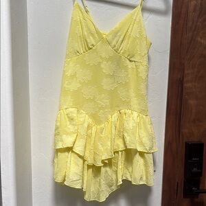 Wild Fable Yellow Floral Mini Dress